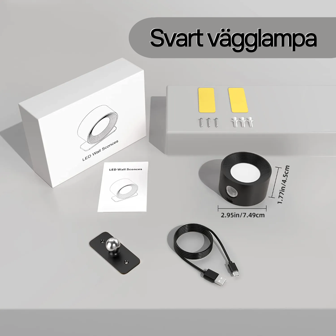 LED Uppladdningsbar Vägglampa